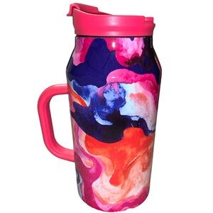 TAL 40oz travel mug steel colorful abstract huge hot or cold trendy Colorful